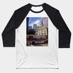 Tour Bus, Water St, Manhattan, New York City Baseball T-Shirt